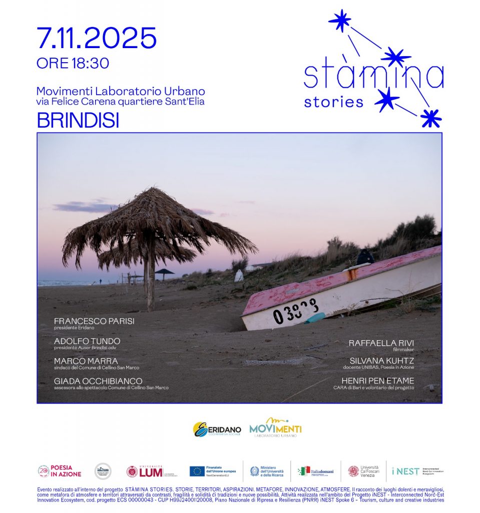 L’arte come strumento di rigenerazione sociale: “Stamina-stories” arriva a Brindisi!
