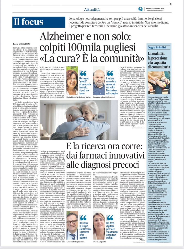 📢 𝐀𝐥𝐳𝐡𝐞𝐢𝐦𝐞𝐫 𝐞 𝐂𝐨𝐦𝐮𝐧𝐢𝐜𝐚𝐳𝐢𝐨𝐧𝐞: 𝐋𝐚 𝐏𝐮𝐠𝐥𝐢𝐚 𝐢𝐧 𝐩𝐫𝐢𝐦𝐚 𝐥𝐢𝐧𝐞𝐚 𝐩𝐞𝐫 𝐥’𝐢𝐧𝐜𝐥𝐮𝐬𝐢𝐨𝐧𝐞.